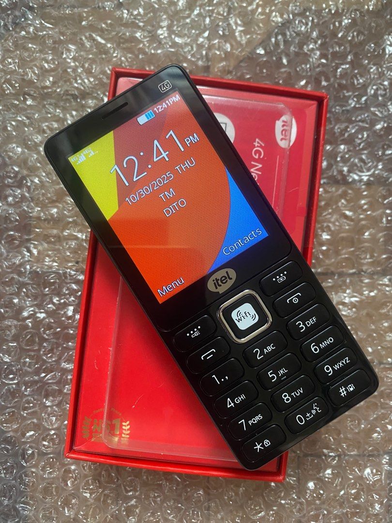 Original Itel Neo R60+ 4G Smartphone (Category: Early Generation Mobile Phones) located in Abucay. Submitted by abpshop (Listing ID 1401235627, Image 3). Description: Brandnew itel neo r60+ mobile phone good for backup phone, with Facebook, Tiktok, Youtube, X, Google News, Weather, installed games, type c charger with box Specifications . 3.0 Big Screen . 4G Network . Wifi Hotspot . Composite Panel Design . 2000 mAh Battery, Standby 40 Days . Kin