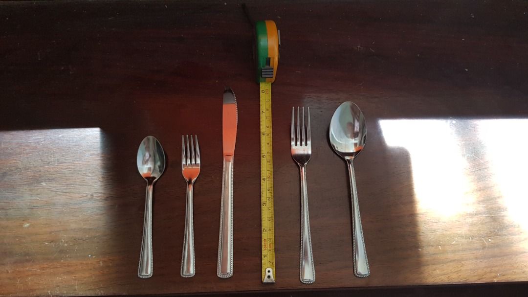 Spoon, Fork, Knives Japan Made (Category: Dinnerware & Cutlery) located in Taguig. Submitted by d_man11 (Listing ID 1401197450, Image 1). Description: - Made in Japan - Stainless steel - Assorted flatware from brand new to slightly used. - Spoon, forks and knives of various sizes - Sold for up to P150 per 12pcs of the same type. .