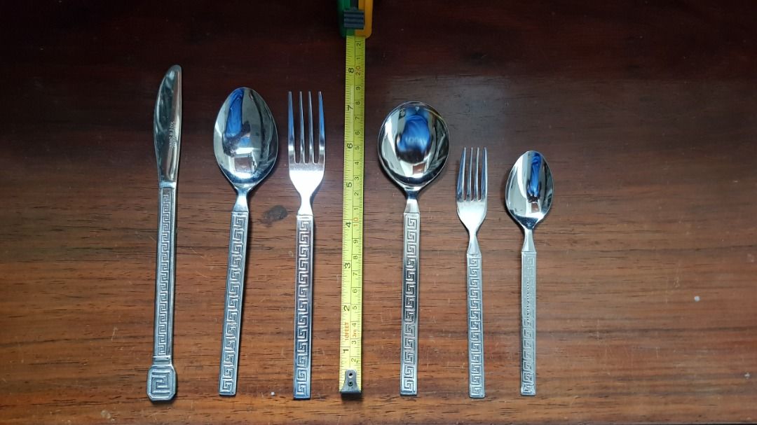 Spoon, Fork, Knives Japan Made (Category: Dinnerware & Cutlery) located in Taguig. Submitted by d_man11 (Listing ID 1401197450, Image 2). Description: - Made in Japan - Stainless steel - Assorted flatware from brand new to slightly used. - Spoon, forks and knives of various sizes - Sold for up to P150 per 12pcs of the same type. .