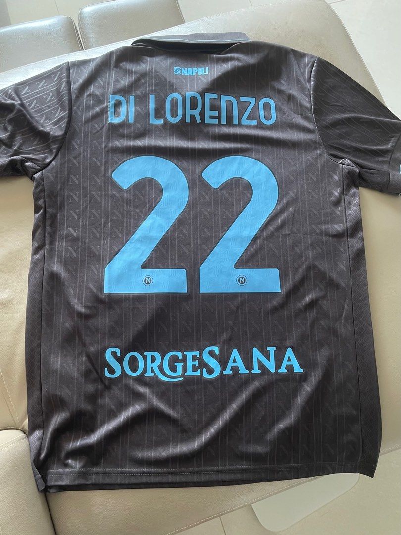 SSC Napoli 25/26 Third Kit Jersey - Di Lorenzo #22, Men's Fashion