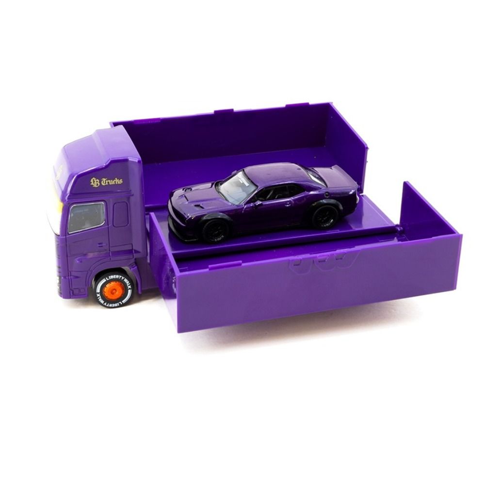Tarmac Works 1/64 Scale LBWK Dodge Challenger SRT Hellcat w/ Truck ...