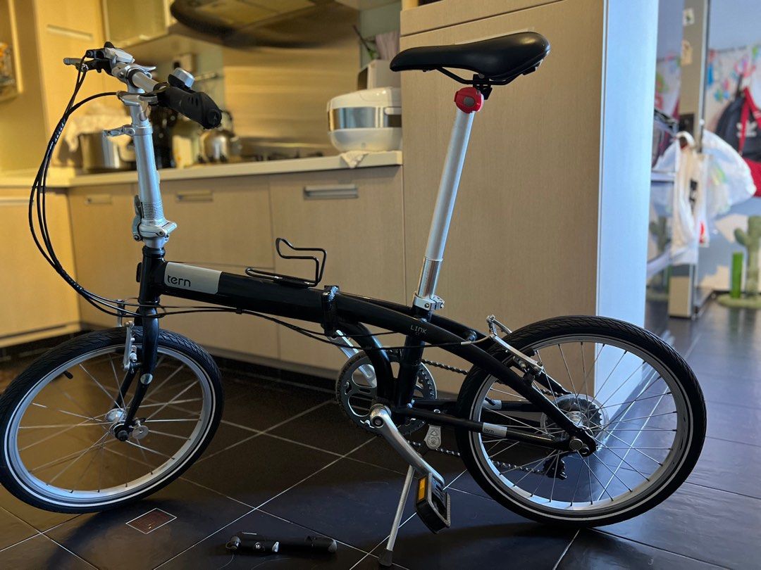 Tern Link Folding Bike C7- Black, Sports Equipment, Bicycles