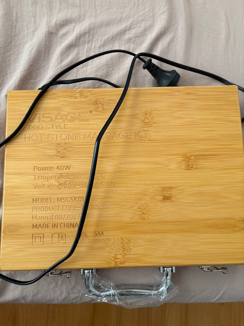 Visage Pro Style Hot Stone Massage Kit (Category: Body Care) located in Manila. Submitted by margottpen (Listing ID 1401202505, Image 2). Description: Pm me for price, still negotiable.