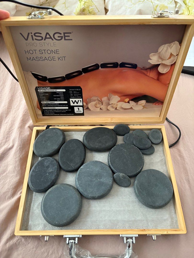 Visage Pro Style Hot Stone Massage Kit (Category: Body Care) located in Manila. Submitted by margottpen (Listing ID 1401202505, Image 3). Description: Pm me for price, still negotiable.