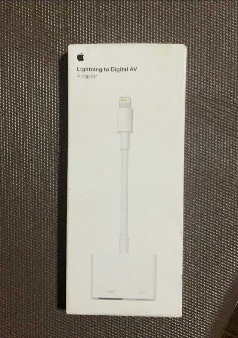 Apple Lightning to Digital AV Adapter (sealed) (Category: Chargers & Cables) located in Manila. Submitted by 2025.gadgetspot (Listing ID 1401472761, Image 1). Description: authentic from apple US, this version is sealed. - we’re not selling class A or premium copies. - many stocks & selling other apple products also - out of stock unsealed - fixed price already pm if interested..