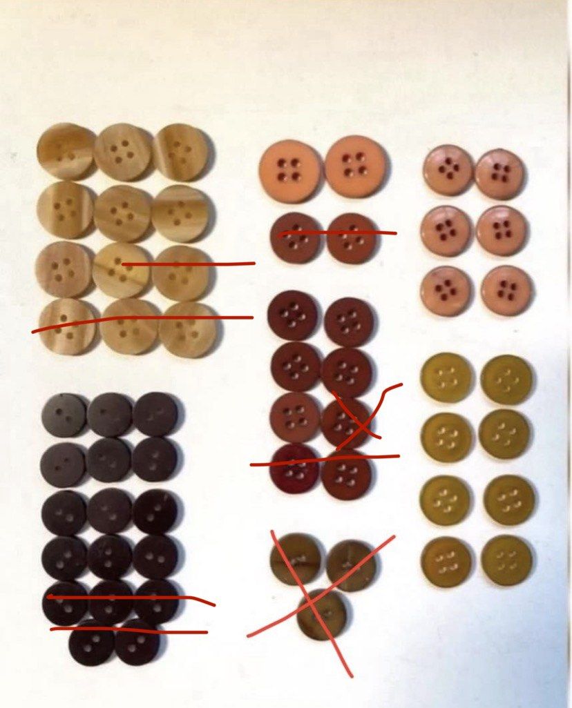 Assorted Button (new) (Category: Craft Supplies & Tools) located in Singapore. Submitted by jaco98 (Listing ID 1375793986, Image 2). Description: $1 for 5 (20 cents each) 1) 7x light brown (new) Diameter 1.3cm 2) 12x dark brown (new) White rim Diameter 1cm 3) 2x light brown (new) 2x large - diameter 1.5cm 2x small - diameter 1.2cm -sold 4) 5x medium brown (new) Diameter 1.2cm 5) 6x light brown (new) Diameter 1.2cm Wording on button 6) 8x gold (ne