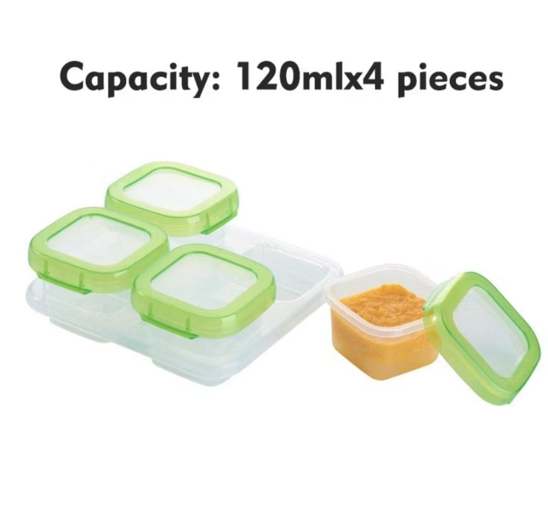 Baby Food Storage (Category: Weaning & Toddler Feeding) located in Bangui. Submitted by theelleacollective (Listing ID 1401458852, Image 1). Description: 60ml x 6 pcs. = ₱ 150 120ml x 4 pcs. = ₱160 I have 2 sets of the 60ml.