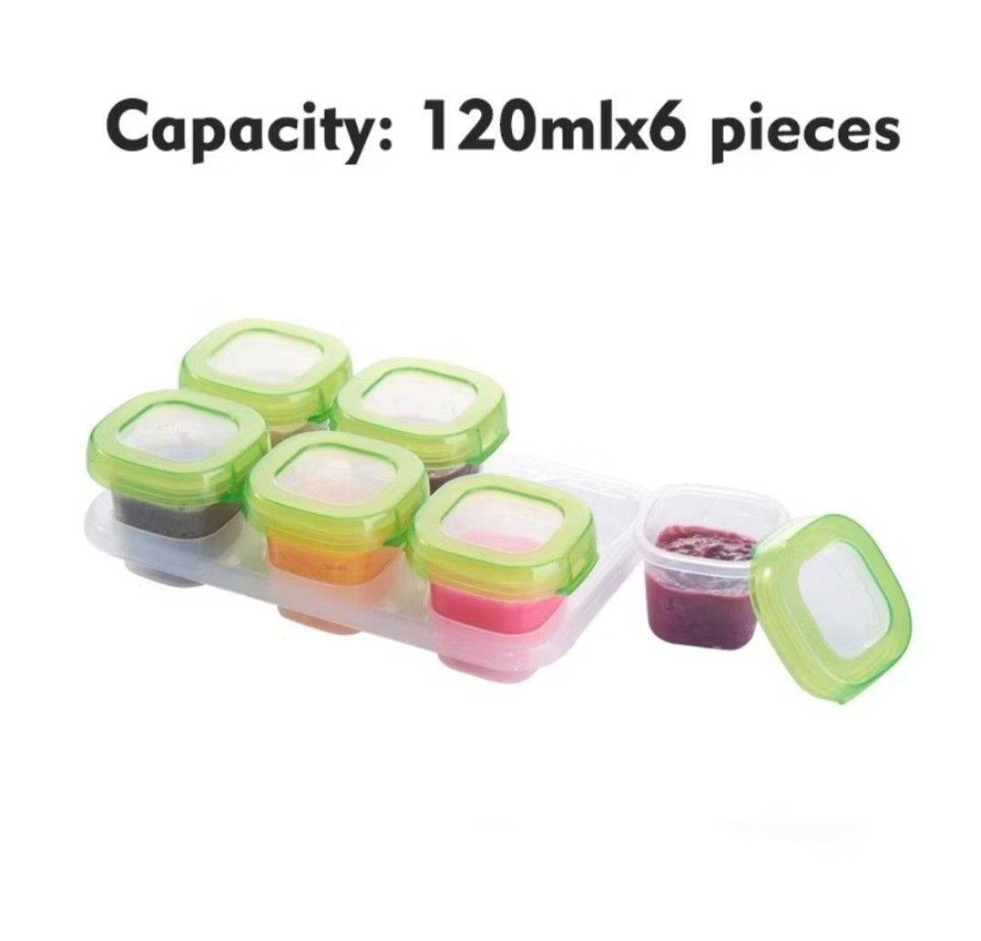 Baby Food Storage (Category: Weaning & Toddler Feeding) located in Bangui. Submitted by theelleacollective (Listing ID 1401458852, Image 2). Description: 60ml x 6 pcs. = ₱ 150 120ml x 4 pcs. = ₱160 I have 2 sets of the 60ml.