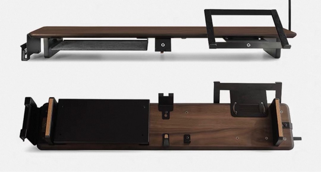 [GREAT VALUE] Black Walnut Monitor Riser 120cm | Solid Wood ...