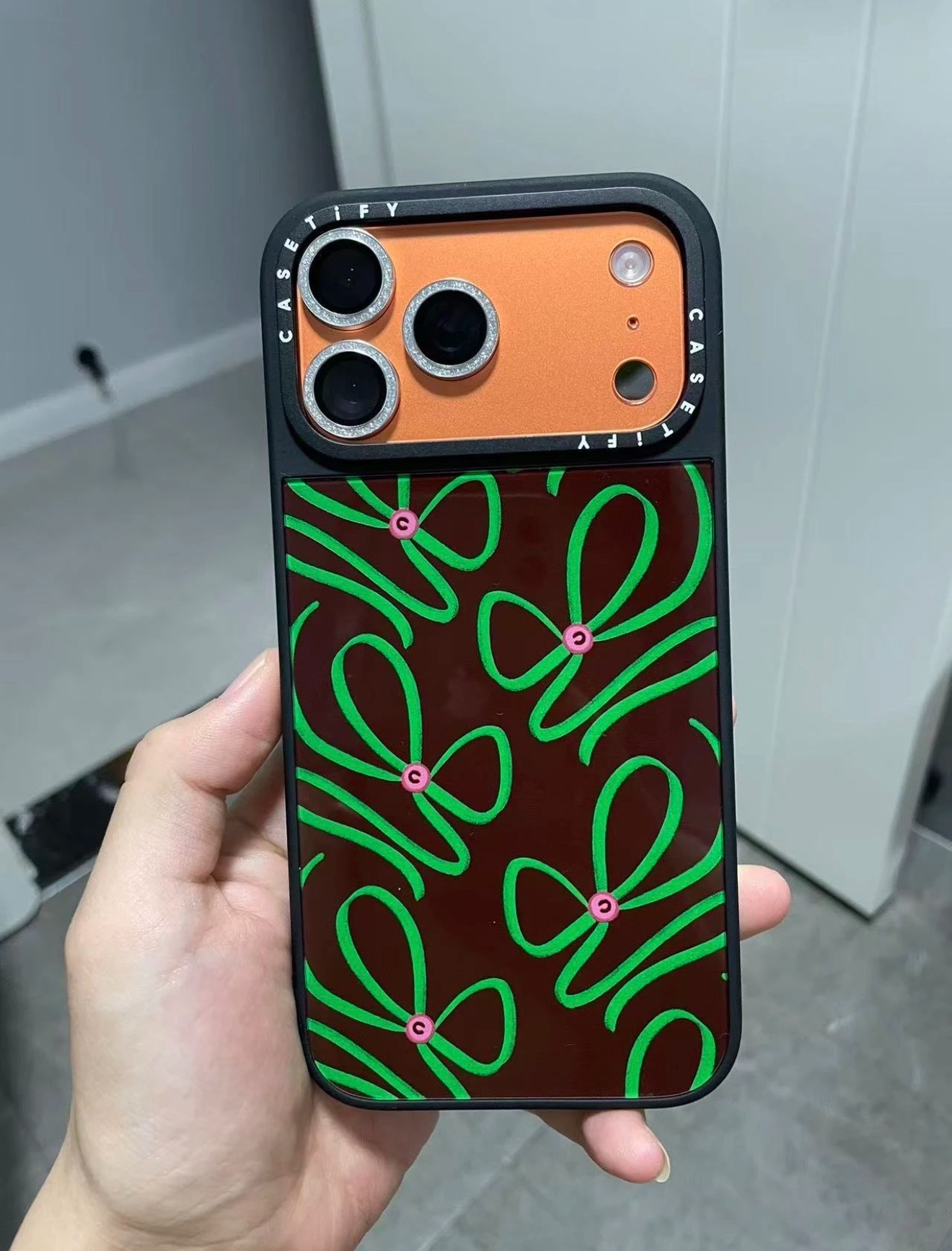 Casetify Crystal Glaze Phone Case with Green Ribbon for Apple iPhone 17 ...