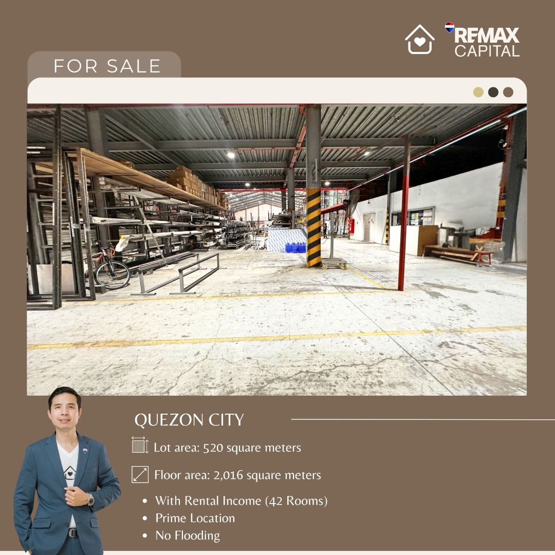 Cavite Warehouse for Sale! (Category: Commercial) located in Quezon City. Submitted by daphne.yu_favoritebroker (Listing ID 1401363978, Image 1). Description: Cavite Warehouse for Sale! - near Carmona Total Lot area: 108,649 square meters but title can be divided - With rental income - Flood free - PEZA zone Asking Price: Php60k/sqm Net of VAT and Negotiable #25103002.