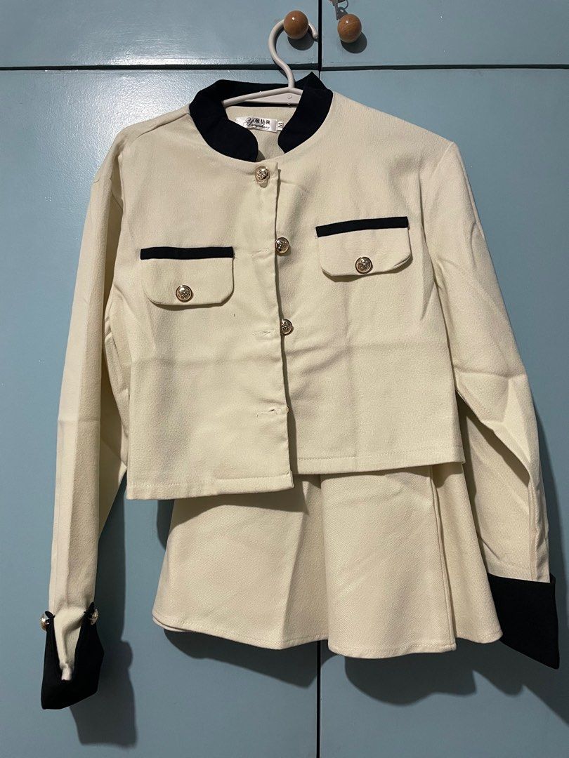 Creamy White Skirt Suit (Category: Skirts) located in Quezon City. Submitted by hellozhai (Listing ID 1401463955, Image 2). Description: Bought for ₱800 never used too small.