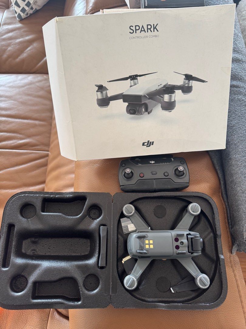 DJI Spark Controller Combo Drone, Photography, Drones on Carousell