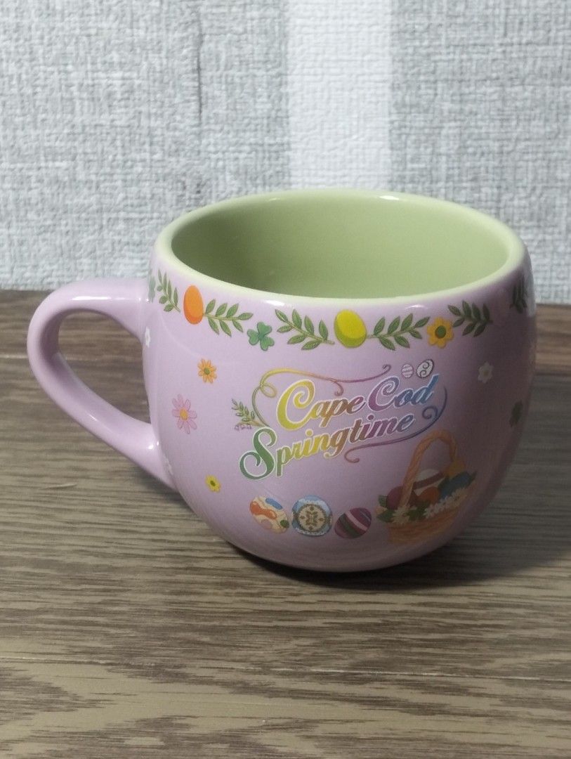 Duffy Cape Cod Springtime Mug (Category: Coffee & Tea Tableware) located in Batangas. Submitted by amerie_store (Listing ID 1401412106, Image 2). Description: -Adorable mug features Duffy and friends with a Cape Cod Springtime design. It has a light pink exterior with a green interior. The bottom of the mug indicates it is from Tokyo DisneySea. It is perfect for enjoying your favorite beverages. Made in Thailand. -WYSIWYG 🔊Kindly visit & follow 