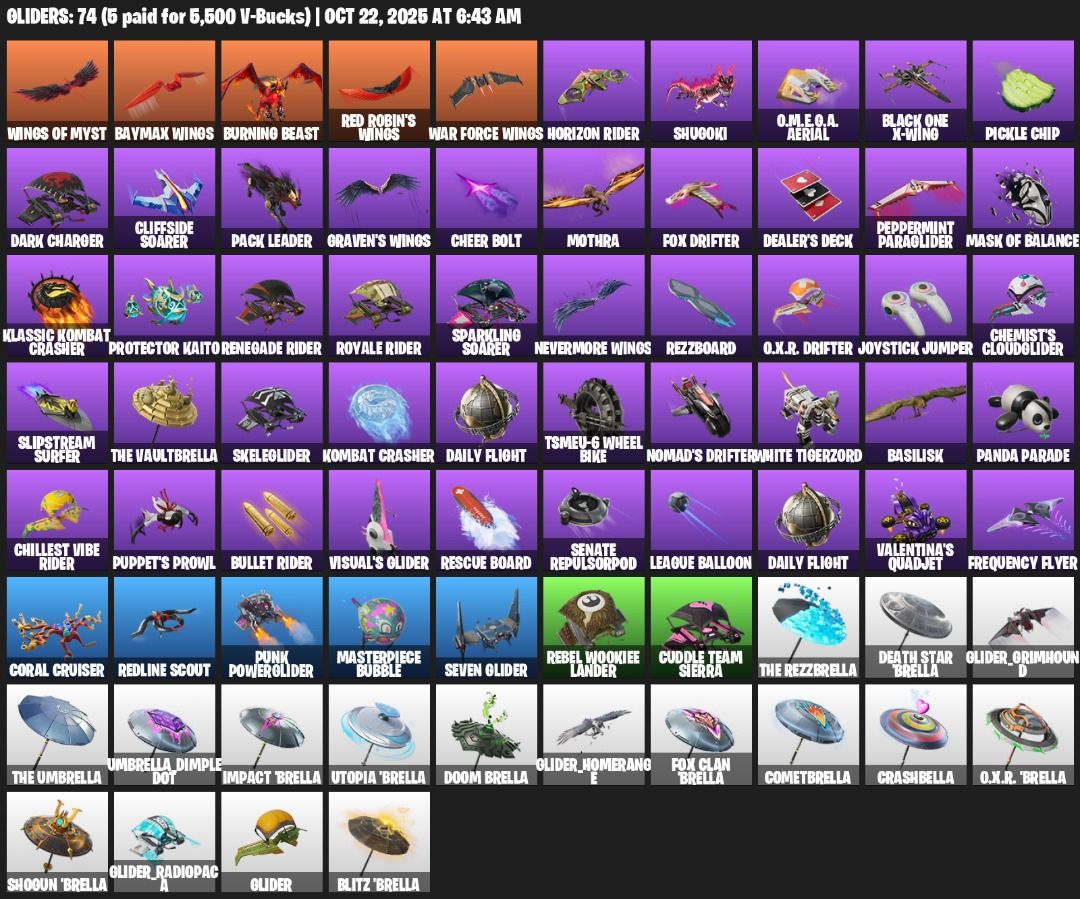 Fortnite Rare Digital Collection | 168 Skins | 154 Pickaxes | 174 ...