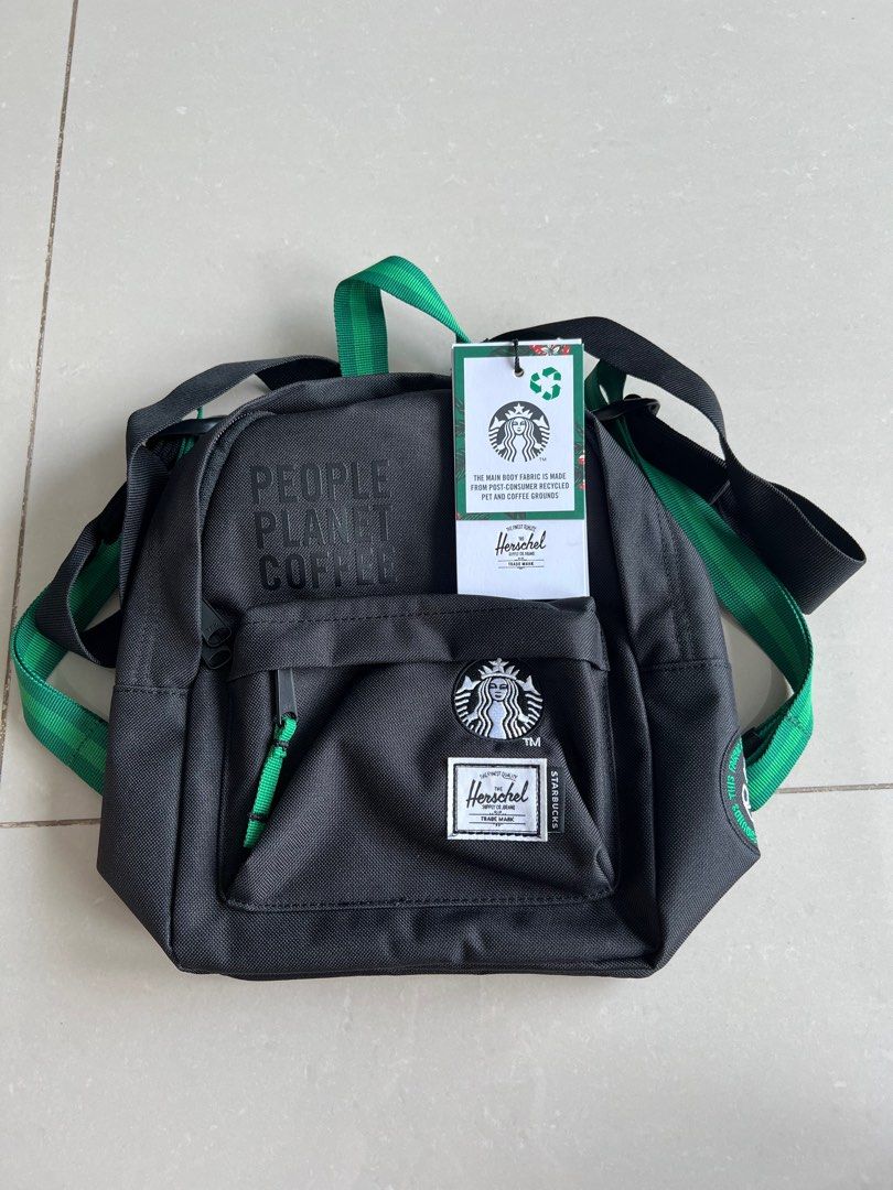 Starbucks Backpack Herschel x Starbucks Mini Backpack - Black, Women's Fashion, Bags ...