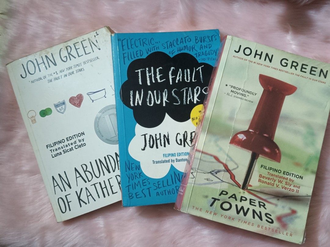 John Green's Book Set - Tagalog (Category: Storybooks) located in Santa Rosa. Submitted by Gail_ (Listing ID 1401374835, Image 1). Description: FOR SALE! RFS: Need funds for my thesis at feasib (4th yr college here) ✓fixed price ✓ can send pictures & video ✓ can meet up around sta rosa, laguna only ✓ ship thru J&T ✓ w freebies.