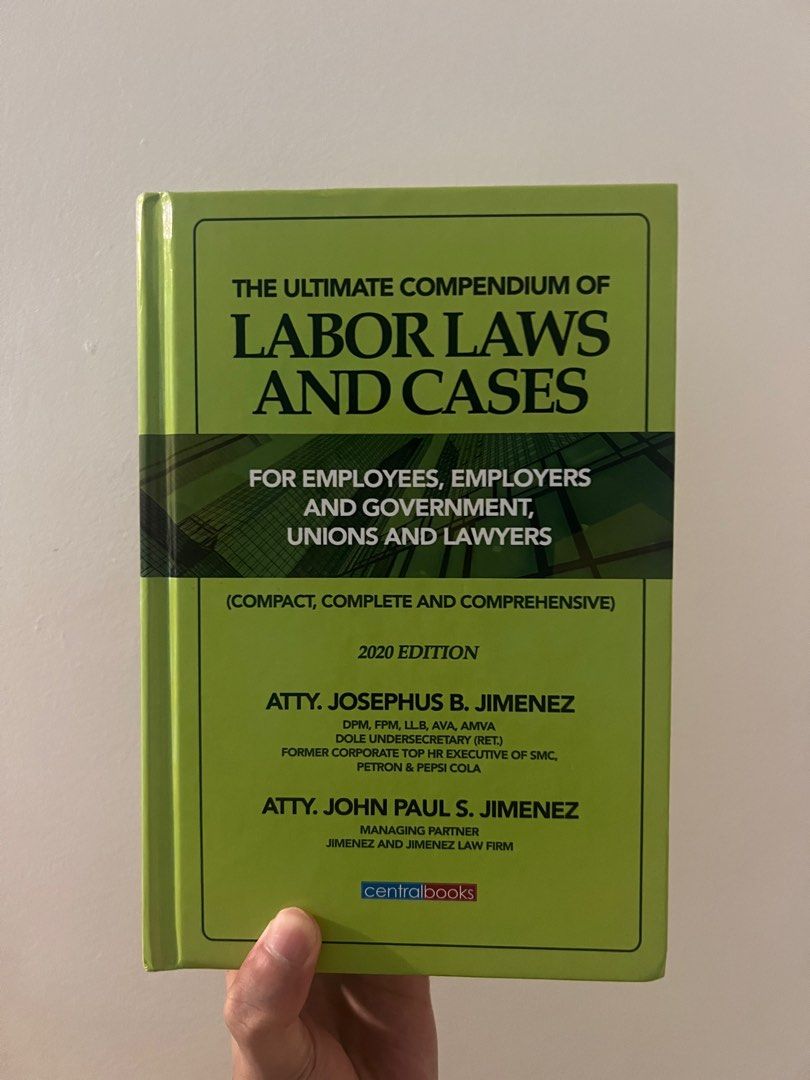 Labor Law- Usec Jimenez (Category: Textbooks) located in Manila. Submitted by flow2896 (Listing ID 1401424108, Image 1). Description: Good as new.