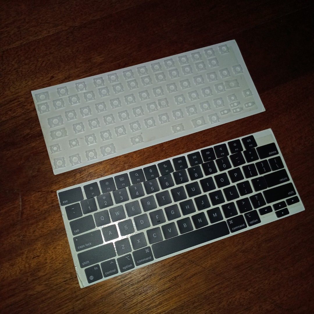 MacBook Keyboard keycap and hinge (Category: Computer Keyboard) located in Pasig City. Submitted by fasttech01 (Listing ID 1401399022, Image 2). Description: Brand new This is available while posted price indicated is per unit Can be pick up asap at pasig Shipping is available upon your booking, payment must be directly made by you before leaving my place fix price, non negotiable already a bargain For sale only.