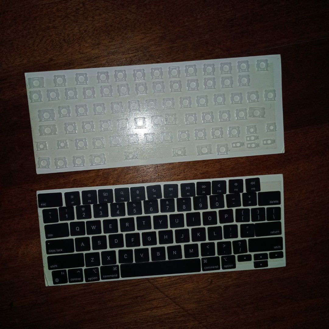 MacBook Keyboard keycap and hinge (Category: Computer Keyboard) located in Pasig City. Submitted by fasttech01 (Listing ID 1401399022, Image 1). Description: Brand new This is available while posted price indicated is per unit Can be pick up asap at pasig Shipping is available upon your booking, payment must be directly made by you before leaving my place fix price, non negotiable already a bargain For sale only.