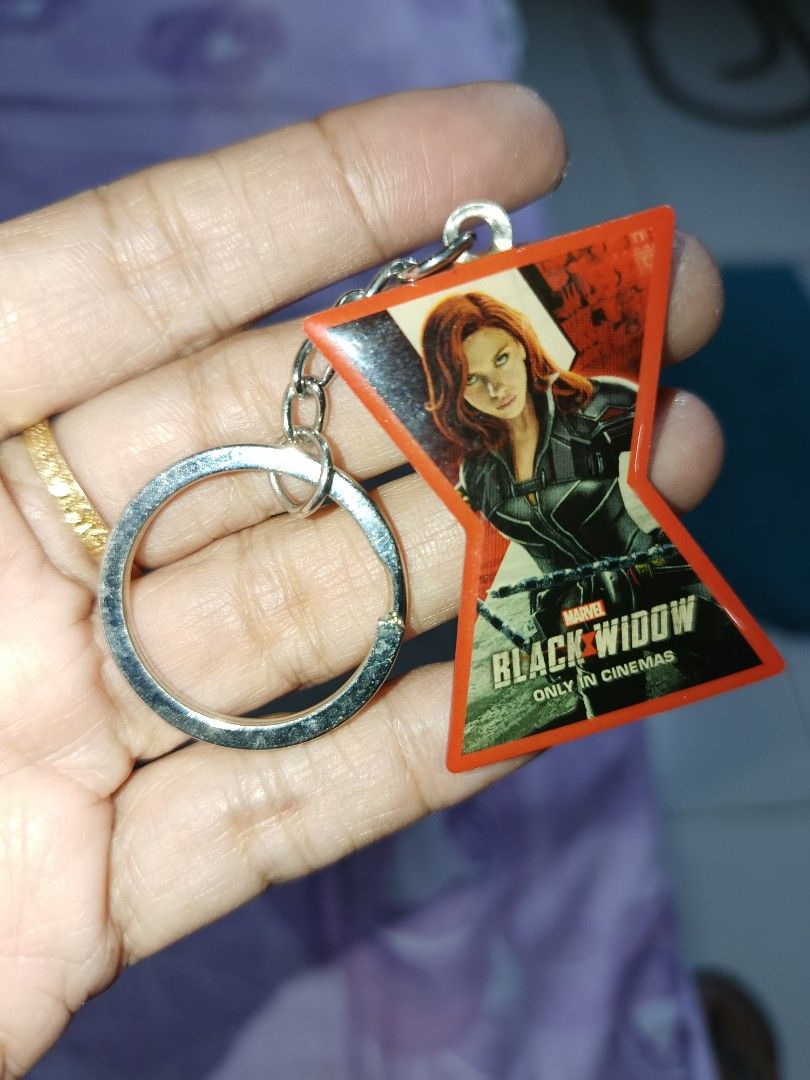 Marvel Black Widow Keychain etc. (Category: Western Merchandise) located in Quezon City. Submitted by kristal68 (Listing ID 1401525246, Image 2). Description: - Black Widow keychain - Features a silver key ring - Pendant design: Black Widow symbol (red and black) - Back of pendant: Marvel logo and production details - Great collectible for Marvel fans! take all for p60 free Xmas tree decor.