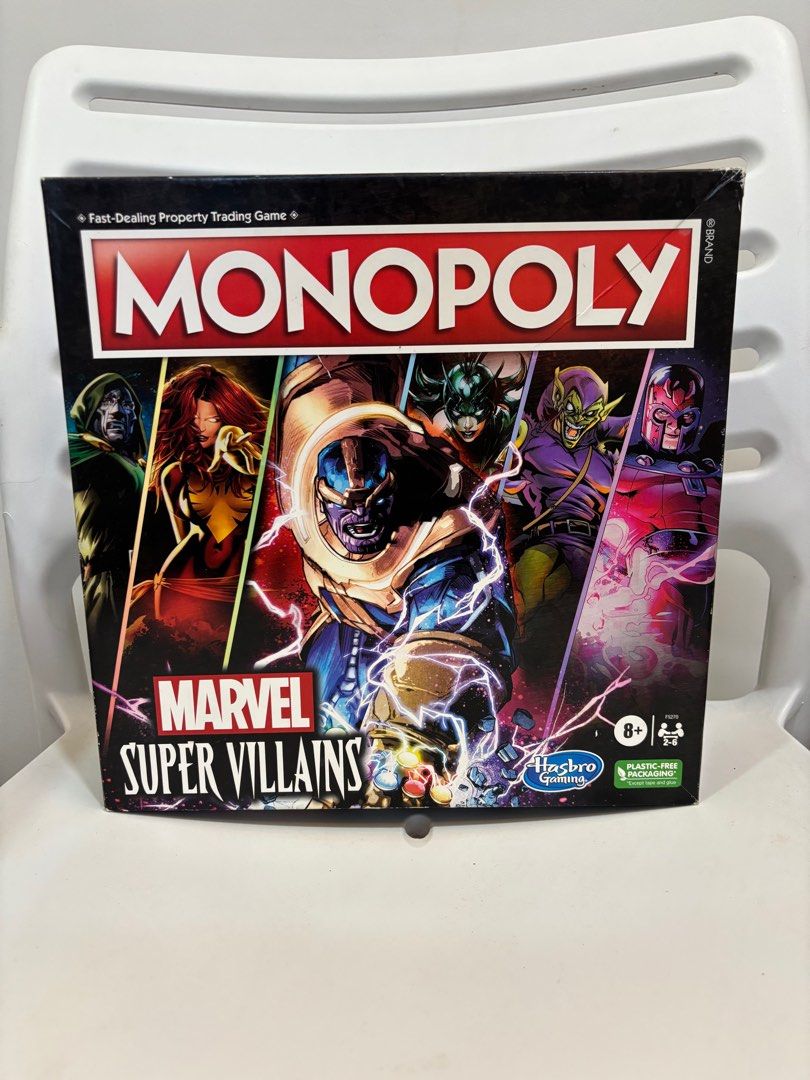 Monopoly Marvel Villains (Category: Board Games & Puzzles) located in Antipolo. Submitted by qwerty2301 (Listing ID 1401442498, Image 1). Description: Hasbro Gaming Monopoly (Marvel Villains Edition) Inclusion: - Board itself - Instruction Manual - Buildings - Cards - Dice - Characters 📦 MOD: LBC, Lalamove, or Meet up (QC Area) 💵 MOP: Gcash, Bank Transfer (BPI), or Cash .