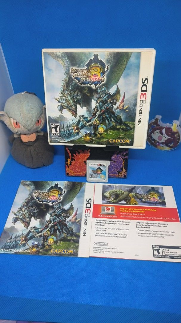 Monster Hunter 3 Ultimate - Nintendo 3DS (Category: Nintendo) located in San Mateo. Submitted by kurumistalker (Listing ID 1401472851, Image 1). Description: Kindly read the details. For sale Nintendo 3DS Game USA Version Tested & Working Last price posted! Also Available: Dsi cfw DSi XL cfw 2DS cfw 3DS cfw 3DS XL cfw New 3DS XL cfw DS & 3DS Games (Check my Listing) DSi & 3DS CFW Service 1 Week Reservation (Must pay 50% as downpayment, no refund)