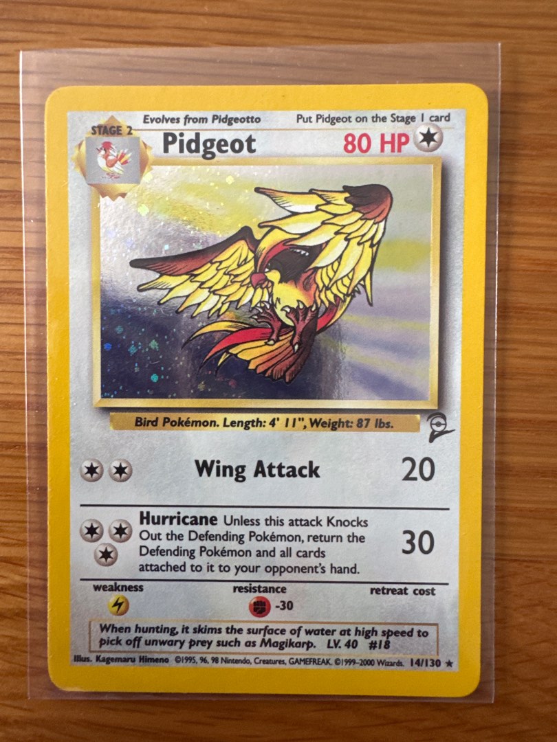 Pokemon Card - Pidgeot 14/130 base set 2 [LP], Hobbies & Toys, Toys ...