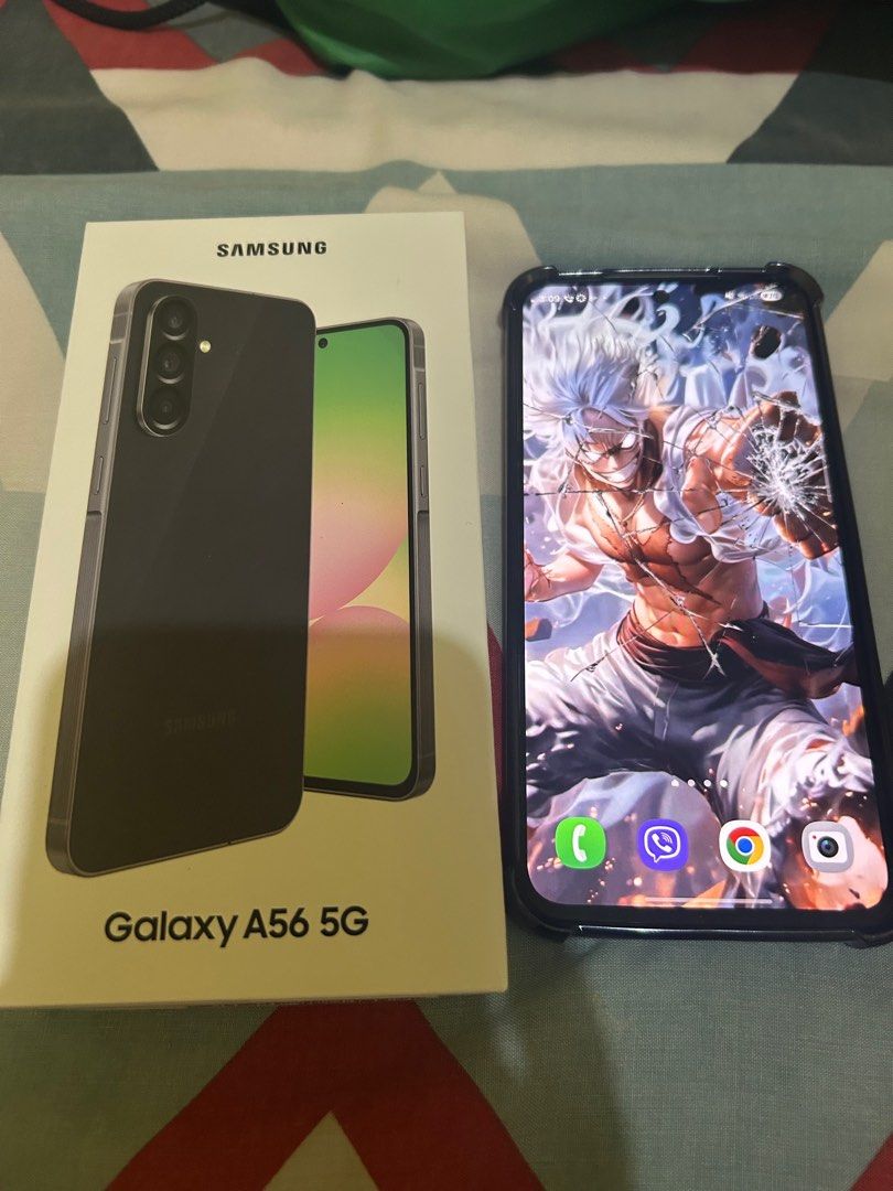 Samsung A56 5G (Category: Samsung) located in San Juan City. Submitted by larzafrica (Listing ID 1401419743, Image 3). Description: One month old. RFS: Extra phone from plan.