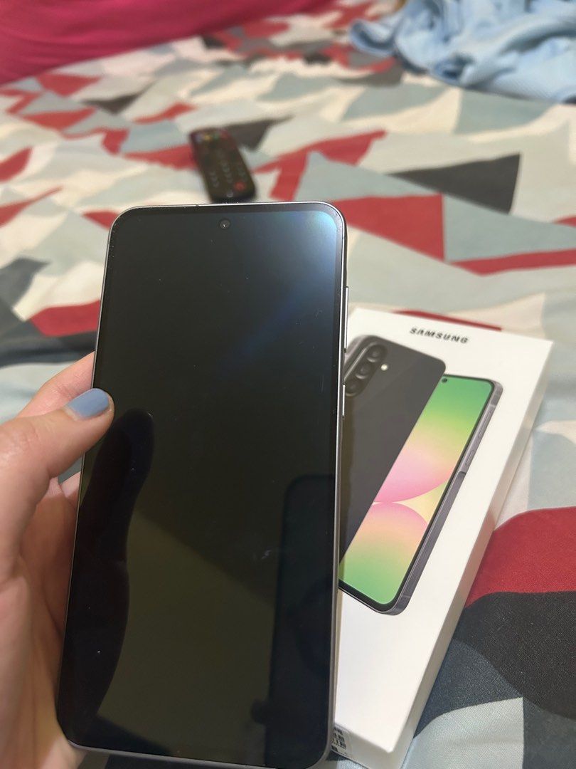 Samsung A56 5G (Category: Samsung) located in San Juan City. Submitted by larzafrica (Listing ID 1401419743, Image 1). Description: One month old. RFS: Extra phone from plan.