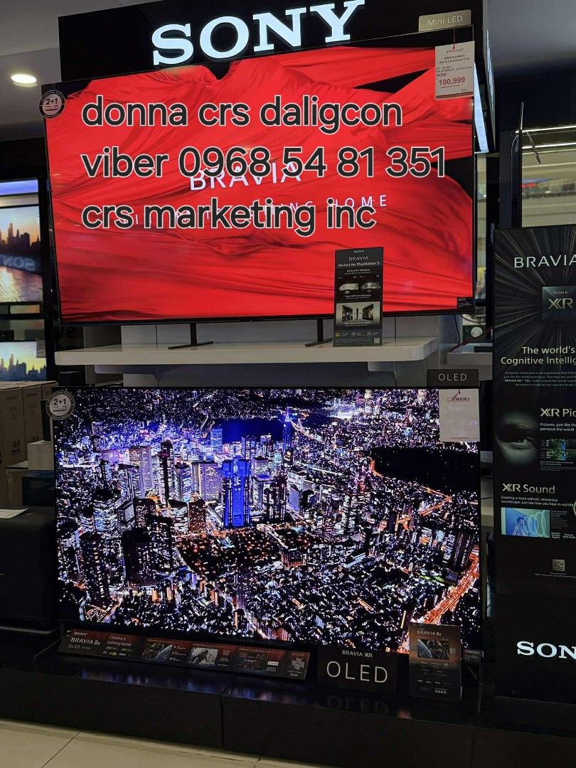 Sony Bravia OLED TV (Category: TV) located in Manila. Submitted by donnasagao03665 (Listing ID 1401470447, Image 1). Description: 🟨 SONY BRAVIA 7 SERIES MINILED 65XR70 75XR70 85XR70 GOOGLE TV SONY OLED TV BRAVIA 8 SERIES 55XR80 65XR80 55XR80M2 65XR80M2 🟨 BRAVIA 5 SERIES 55XR50 - 63,500 65XR50 - 80,900 75XR50 - 109,000 98XR50 - 269,900 BRAVIA 7 SERIES K65XR70 - 90,300 K75XR70 - 145,000 K85XR70 - 217,900 BRAVIA 8 SERIES K55XR80M2 - 107,200 K65XR8
