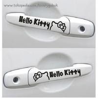 stiker mobil Hello Kitty handle pintu pcs set model A, Bayi