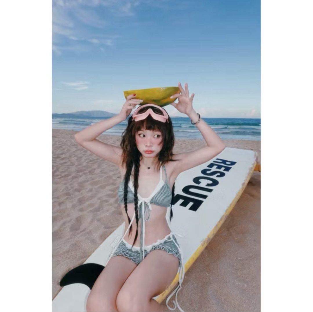Striped Bikini Set (Category: Bikinis & Swimsuits) located in Mandaluyong City. Submitted by declutcore (Listing ID 1401463685, Image 1). Description: Brand new, never been worn Bought for vacation sana pero never had the chance na masuot.