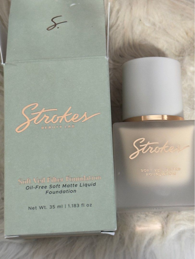 Strokes Beauty Lab Soft Veil Filter Foundation - Light 01 (Category: Makeup) located in Taguig. Submitted by ellasee (Listing ID 1401354431, Image 2). Description: Swatched only too light for me for Nc15 light fair skin tone - Strokes Beauty Lab Soft Veil Filter Foundation in Light 01 - Oil-free, soft matte liquid foundation - 35 ml bottle - Expiration date: October 2027 - Suitable for very light skin with warm undertones - Designed in California