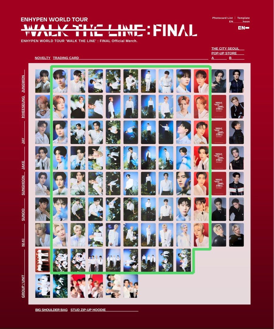 ENHYPEN WTL FINAL ソウルコン　会場限定トレカ　6枚セット WTS ENHYPEN SEALED WTL FINAL TRADING CARD SET, Toys & Collectibles