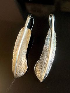 925純銀雙面羽毛吊咀頸鏈 左右毛 silver pendant64243048545539110