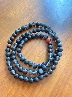 Obsidian Onyx Agate Scripture Multi-Layer Crystal Bracelet Avoid Evil Prevent Enemies64197974575874110