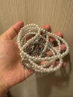 日本牌子 珍珠 鎖鍊 電話帶 電話繩 斜咩帶 手機繩 phone strap64202088561025110