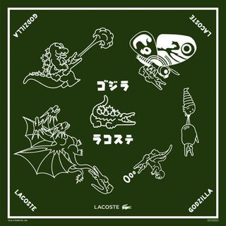 限量品 哥斯拉 x Lacoste Godzilla  頭巾 手帕64203802628995110