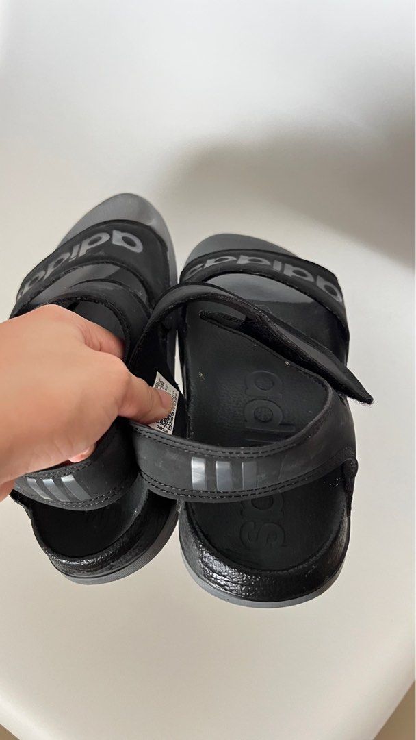 Adidas Slides with Straps - SIZE 5 (23.5cm) (Category: Slippers and slides) located in San Pedro. Submitted by shopniners (Listing ID 1396441158, Image 1). Description: ✅RARELY USED ✅AUTHENTIC ✅GOOD CONDITION ✅RFS: DECLUTTERING ✅NO LOW BALLERS.