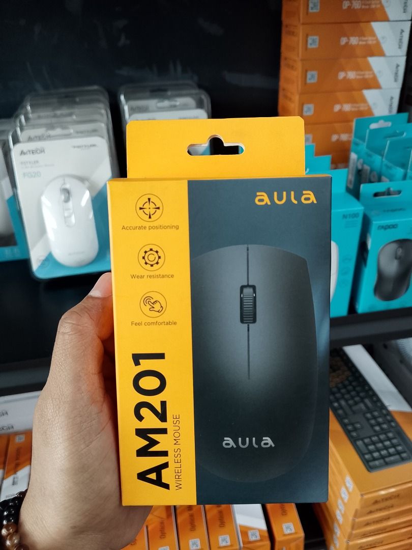 Aula AM201 Wireless Mouse (Category: Mouse & Mousepads) located in Pasig City. Submitted by technofuseofficial (Listing ID 1396349737, Image 2). Description: Aula AM201 Wireless Mouse Brand New and Original Items Store Location: 4F Unit 402, 604 Shaw Boulevard, Barangay Kapitolyo, Pasig City Same Day Delivery: - Lalamove delivery within Metro Manila - For walk-ins: Always PM first for item availability - We are also open for night time deliveries