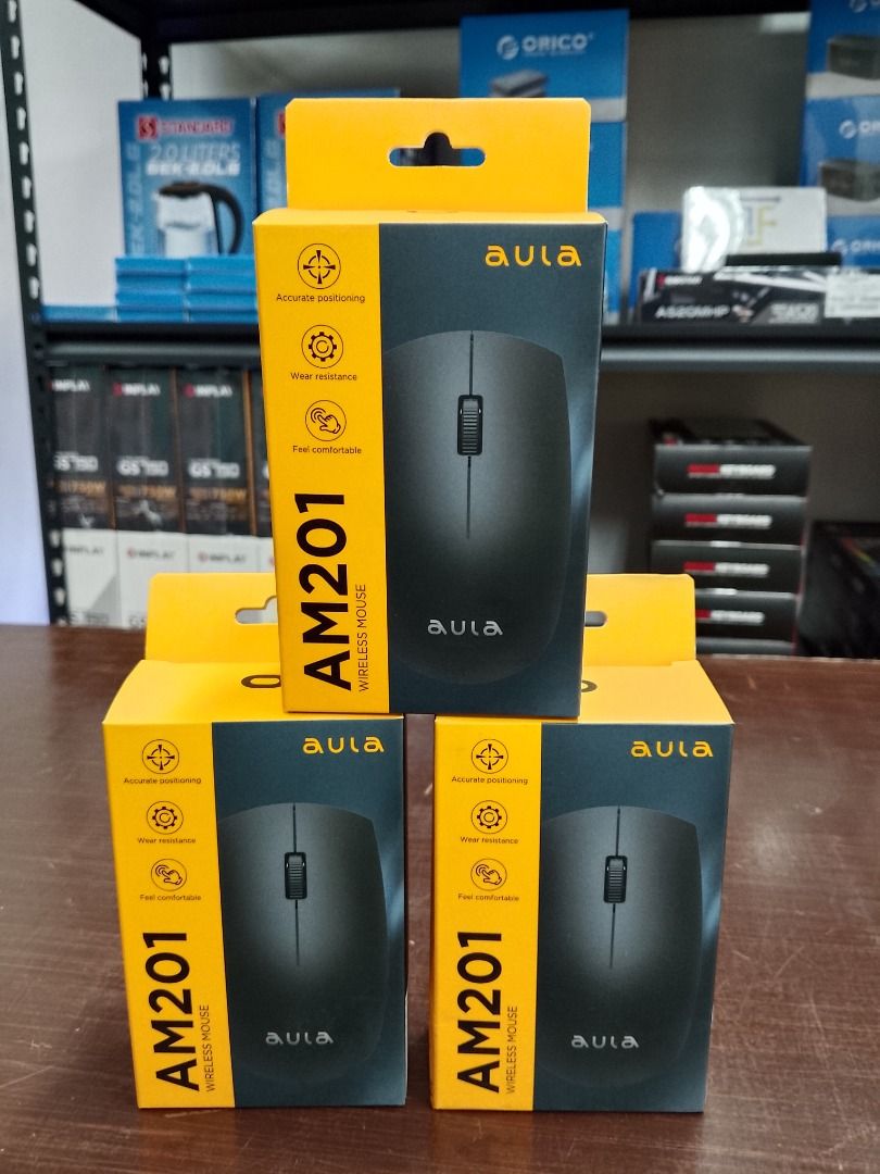 Aula AM201 Wireless Mouse (Category: Mouse & Mousepads) located in Pasig City. Submitted by technofuseofficial (Listing ID 1396349737, Image 1). Description: Aula AM201 Wireless Mouse Brand New and Original Items Store Location: 4F Unit 402, 604 Shaw Boulevard, Barangay Kapitolyo, Pasig City Same Day Delivery: - Lalamove delivery within Metro Manila - For walk-ins: Always PM first for item availability - We are also open for night time deliveries