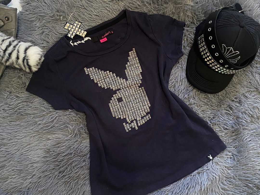STUDDED Y2K PLAYBOY SHIRT (Category: Blouses) located in Manila. Submitted by _ingeolmi (Listing ID 1396470666, Image 1). Description: .