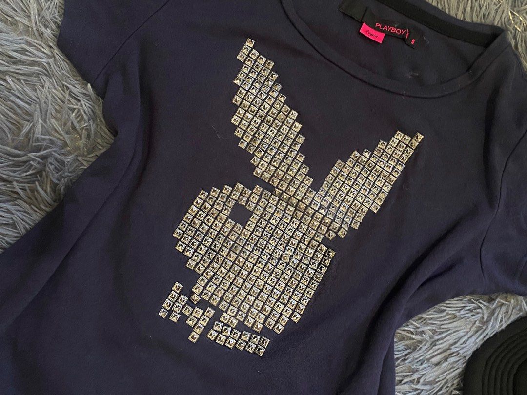 STUDDED Y2K PLAYBOY SHIRT (Category: Blouses) located in Manila. Submitted by _ingeolmi (Listing ID 1396470666, Image 2). Description: .