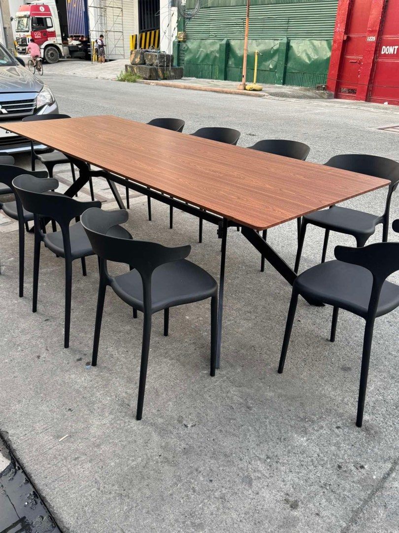 Conference/Dining long table good for 10 seater & stackable chairs (Category: Tables & Sets) located in Manila. Submitted by mry_rfl (Listing ID 1396466604, Image 2). Description: .