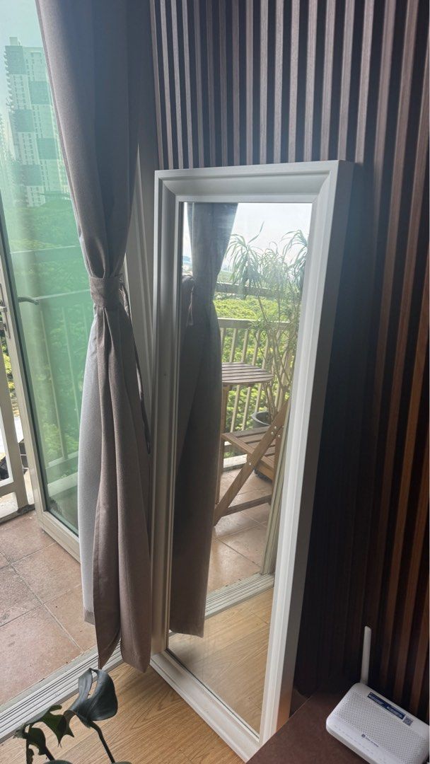 IKEA TOFTBYN White Mirror (Category: Mirrors) located in Pasig City. Submitted by angosays (Listing ID 1396299866, Image 3). Description: White framed mirror from IKEA. 52 x 140 cm Located in Pasig, pick-ups only.
