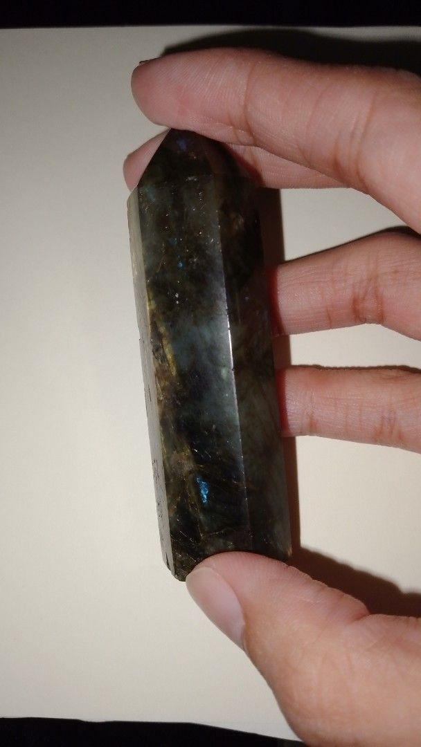 Labradorite tower crystal (Category: Everything Else Others) located in Marikina City. Submitted by declutter.sasalele (Listing ID 1396372808, Image 3). Description: Labradorite spiritually protects the bearer energy from misfortune and negativity. it is a protection stone with beautiful blue design. it's natural..
