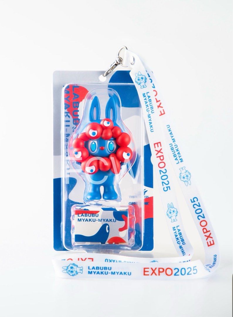 【万博限定品】LABUBU MYAKU-MYAKU フィギュア 大流行の「ラブブ」が「ミャクミャク」とコラボ 大阪万博でフィギュア