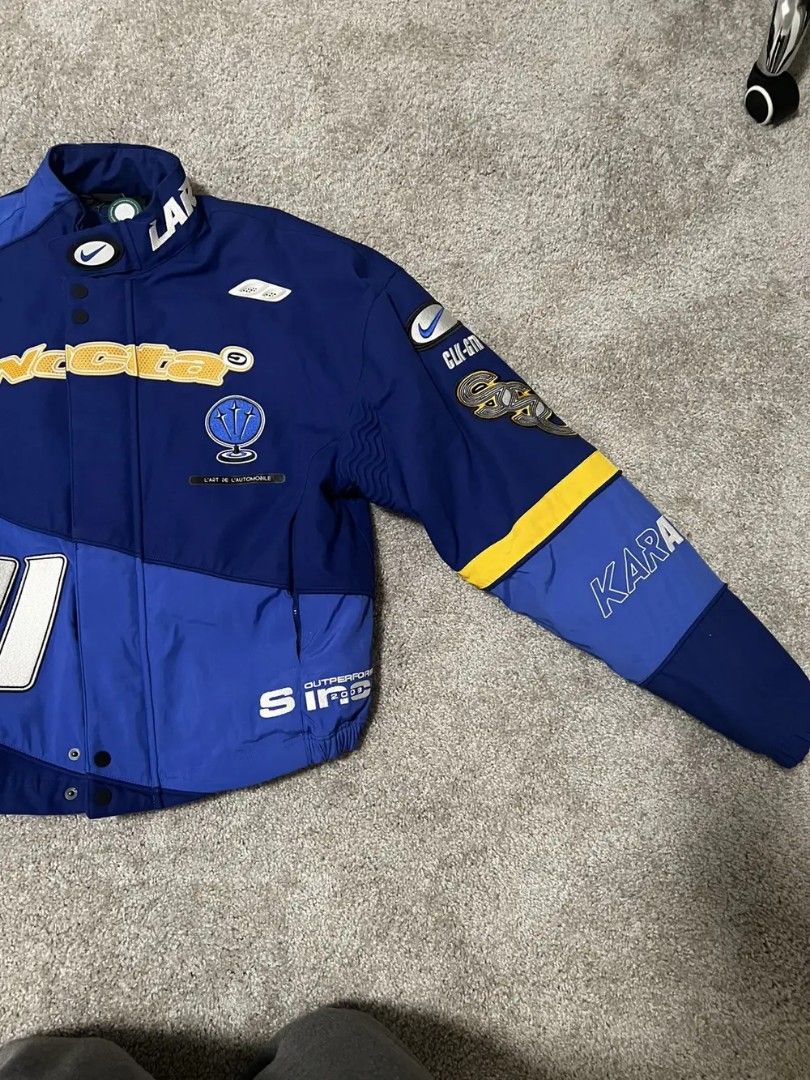 Nike x NOCTA x L'ART Racing (Category: Coats, Jackets and Outerwear) located in Makati City. Submitted by stryan (Listing ID 1396432947, Image 3). Description: Condition: 10/10 no discoloration or any scratches, wore it once -Size: Small S (for 5'2"-5'5" Thin to Toned build body only that weighs 50kg to 58kg) Chest: 92 cm Waist: 78 cm Hip: 96 cm cm(its on asian sizing so expect it to be a bit small than the american size clothings) BODY 100% COTT