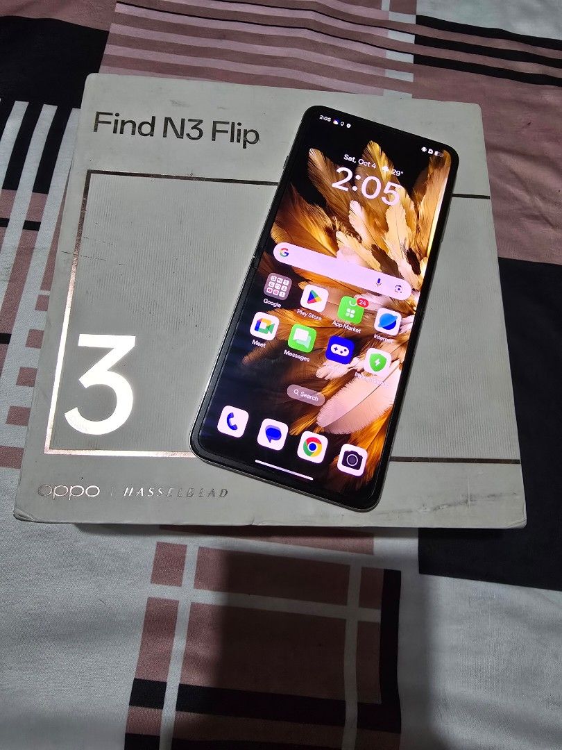 Oppo Find N3 Flip 256gb (Category: OPPO) located in San Juan City. Submitted by AshleyandLynGeneralmerchandise (Listing ID 1396384591, Image 2). Description: You Can Fallow our FB Page: 📌Ashley & Lyn (09959523680) 📌Jenny Telecom (09950171472) 🦚 Mode of Payment🦚 🦋Cash 🦋Bank Transfer 🦋GCash & Paymaya 🐳Installment🐳 Credit Card 🍭Ggives 🍭Home Credit 🍭Cash on Delivery 🍭Shipping 🍭Meet Up 🍭Trade In You can visit our Physical store in Green